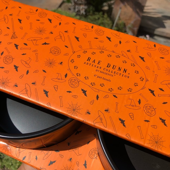 Rae Dunn trick treat Halloween dog bowls - Picture 5 of 5